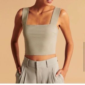Abercrombie Green Cropped Tank